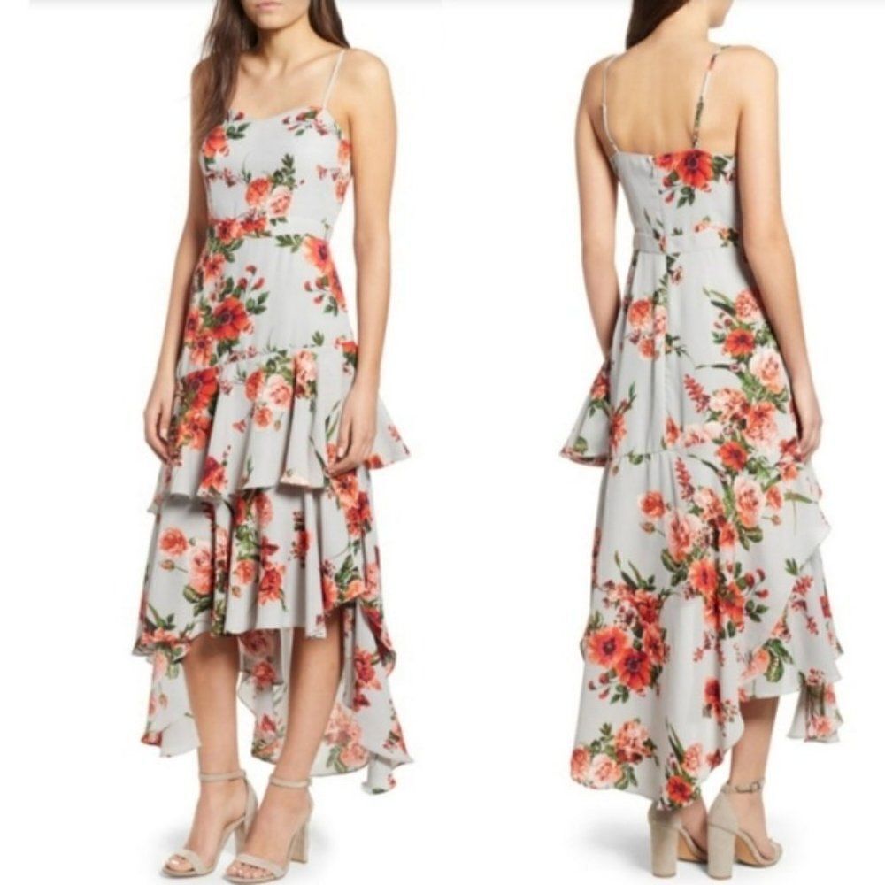 Leith Floral High/Low Dress size XS